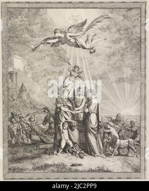 Allegory on the Peace of London, 1801, Johannes Huibert Prins, 1801