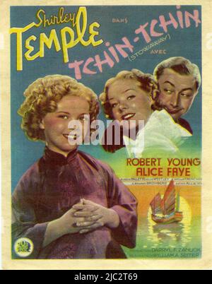 SHIRLEY TEMPLE ROBERT YOUNG und ALICE FAYE in STOWAWAY 1936 Regisseur WILLIAM A. SEITER Story Samuel G. Engel kostümiert Royer Twentieth Century Fox Stockfoto