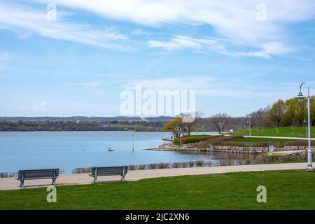 Bayfront Park Tourismus in Hamilton, Ontario, Kanada. Stockfoto