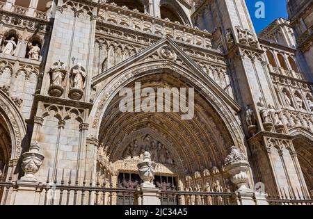 Puerta del Perdon. Kathedrale Von Toledo. Toledo, Castilla La Mancha, Spanien. Stockfoto