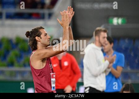 Rom, Italien. 09.. Juni 2022. Gianmarco Tamberi (ITA) während der Goldenen Gala der Wanda Diamond League am 09. Juni 2022 im Olympiastadion in Rom Quelle: Independent Photo Agency/Alamy Live News Stockfoto