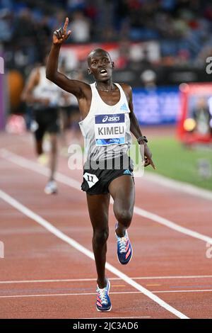 Nichola Kipkorir Kimeli (KEN) während der Goldenen Gala der Wanda Diamond League am 09. Juni 2022 im Olympiastadion in Rom Stockfoto