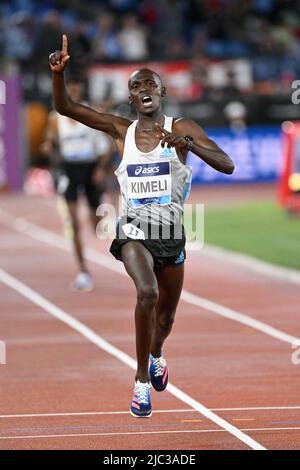 Nichola Kipkorir Kimeli (KEN) während der Goldenen Gala der Wanda Diamond League am 09. Juni 2022 im Olympiastadion in Rom Stockfoto