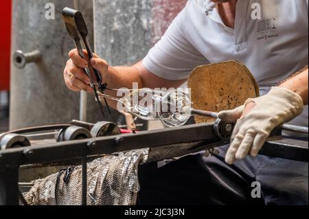 Riedel Glas, Kufstein, Tirol, Österreich Stockfoto