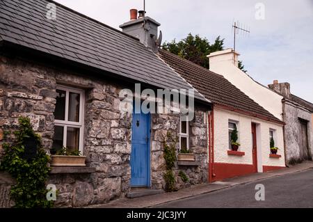 Steinhaus in Cong, Irland. Stockfoto