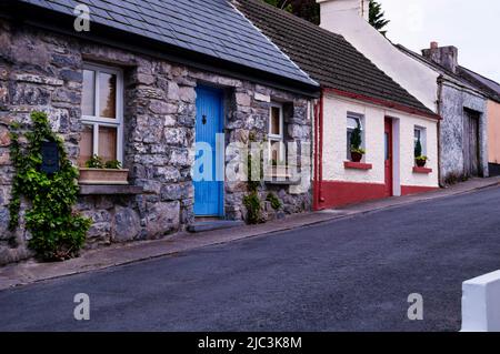 Cong Irish Village im County Mayo. Stockfoto