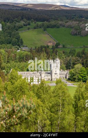 Balmoral Castle Estate, Aberdeenshire, Nordost-Schottische Highlands Stockfoto