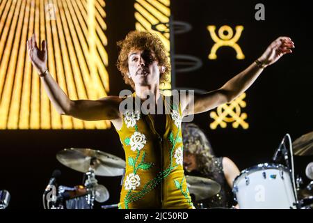 Mailand, Italien. 09.. Juni 2022. Greta Van Fleet im Konzert beim IDAYS Festival in Mailand, Italien, am 9 2022. Juni. Kredit: Mairo Cinquetti/Alamy Live Nachrichten Stockfoto