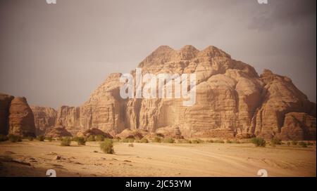 Desert Wadi Rum Petra Canyon Jordanien Reisen Stockfoto