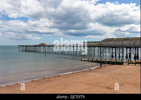 Die Grand Pier in Teignmouth, Devon, England Stockfoto