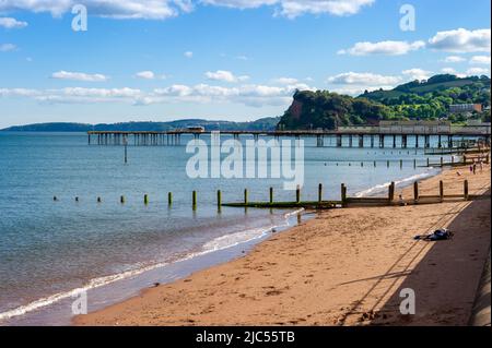 Die Grand Pier in Teignmouth, Devon, England Stockfoto