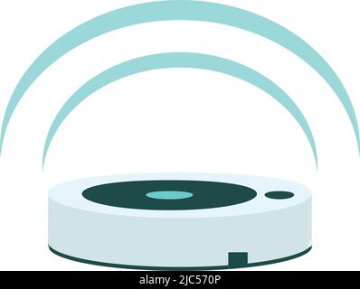 Halbflaches Farbvektorobjekt mit Feueralarm Stock Vektor