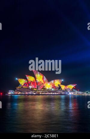 Sydney Opera House - Vivid Sydney 2022 Stockfoto