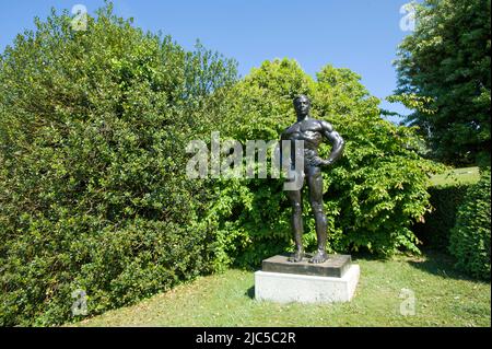 Schweiz, Schweiz, Waadt, Lausanne, ville, Stadt, Stadt, Musée Olympique, Parc Olympique, Skulptur, Colosse nu debout Stockfoto