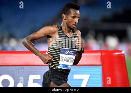 Selemon Barega aus Äthiopien tritt am 5000m während der Goldenen Gala der IAAF Diamond League im Olympiastadion in Rom (Italien) am 9.. Juni 2022 an Stockfoto