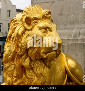 Der Goldene Löwe in Weymouth mit König George 3. Stockfoto