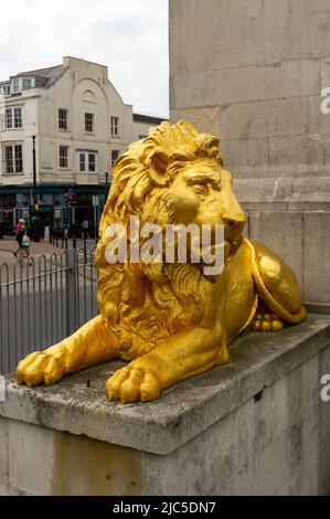 Der Goldene Löwe in Weymouth mit König George 3. Stockfoto