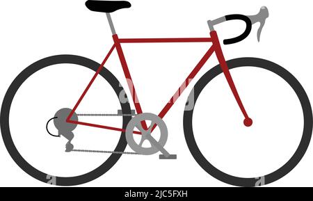 Fahrrad, einfache Illustration - Vektor Stock Vektor