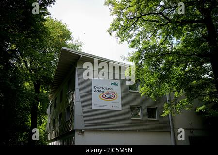 Feature, Bundesleistungszentrum, Außenansicht, Rudern, Präsentation Deutschland achter, Am 9.. Juni 2022 in Dortmund/Deutschland. Â Stockfoto