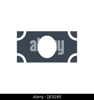 Dollar-bezogenes Vektor-Glyphen-Symbol. Stock Vektor