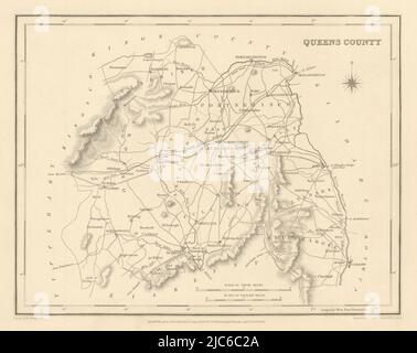 QUEENS COUNTY (LAOIS) antike Landkarte für LEWIS - CREIGHTON & DOWER - Irland 1837 Stockfoto