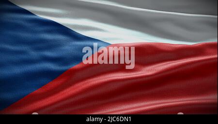 Hintergrunddarstellung der Nationalflagge der Tschechischen Republik. Symbol des Landes. Stockfoto