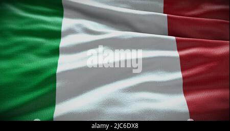 Hintergrunddarstellung der italienischen Nationalflagge. Symbol des Landes. Stockfoto