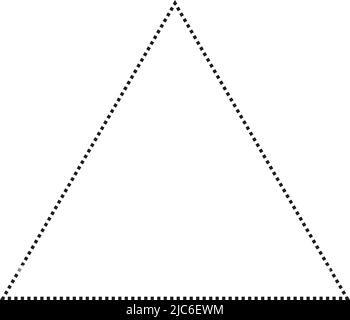 Dreieck-Form gepunktetes Symbol Vektor-Symbol für kreatives Grafikdesign ui-Element in einer Piktogramm-Illustration Stock Vektor