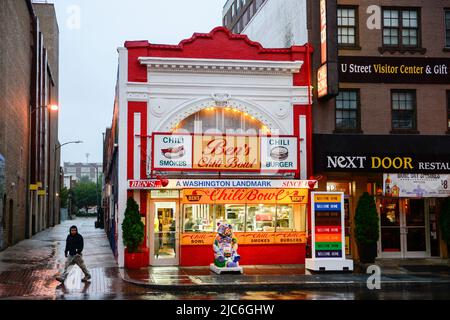 USA, Washington DC, berühmten Fast Food Restaurant Ben Chili Schüssel am Shaw Nachbarschaft Stockfoto