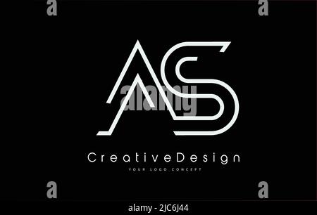 ALS Letter Logo Design in Weiß. Creative Modern Letters Vektor-Symbol Logo Illustration. Stock Vektor