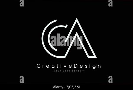 CA Letter Logo Design in weißen Farben. Creative Modern Letters Vektor-Symbol Logo Illustration. Stock Vektor
