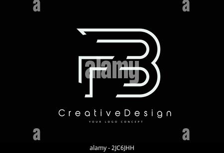 FB F B Letter Logo Design in weißen Farben. Creative Modern Letters Vektor-Symbol Logo Illustration. Stock Vektor