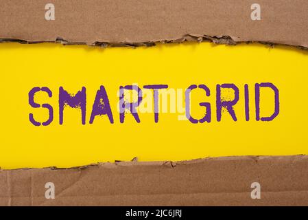 Handschrift Text Smart Grid. Konzeptfoto mit Betriebs- und Energiemaßnahmen einschließlich Zählern -48074 Stockfoto