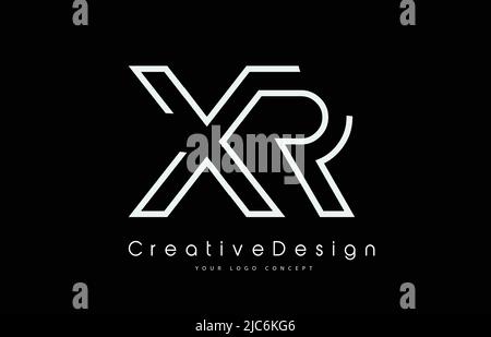 XR X R Letter Logo-Design in weißen Farben. Creative Modern Letters Vektor-Symbol Logo Illustration. Stock Vektor