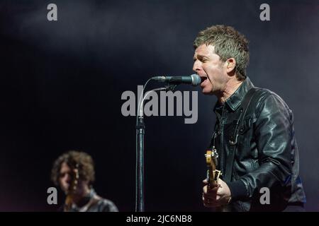 Newcastle. 9.. Juni 2022. Noel Gallagher's High Flying Birds Headline Rock N Roll Circus Stockfoto