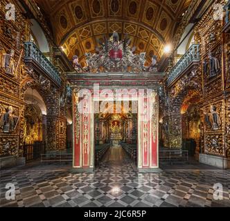 Kloster des Heiligen Benedikt (Mosteiro de Sao Bento) Kirche Interior - Rio de Janeiro, Brasilien Stockfoto