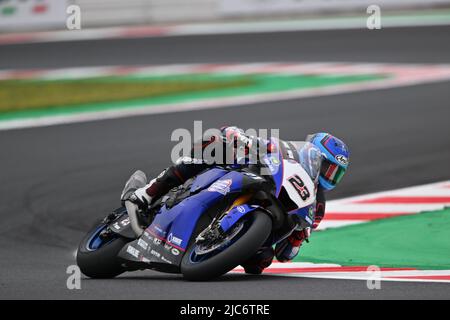 Misano World Circuit 'Marco Simoncelli', Misano Adriatico, Italien, 10. Juni 2022, Nr. 23 Cristophe Ponsson FRA Yamaha YZF R1 Gil Motor Sport - Yamaha während der Pirelli Emilia-Romagna Runde FIM Superbike World Championship 2022 - Freies Training und Qualifikationen - World Superbike - SBK Credit: Live Media Publishing Group/Alamy Live News Stockfoto