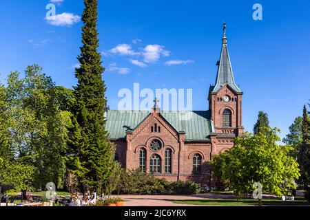 Kirche von Jyväskylä an einem hellen Sommertag Stockfoto