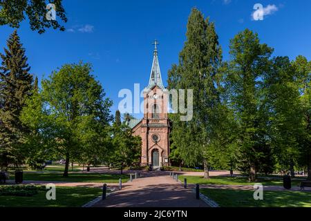 Kirche von Jyväskylä an einem hellen Sommertag Stockfoto