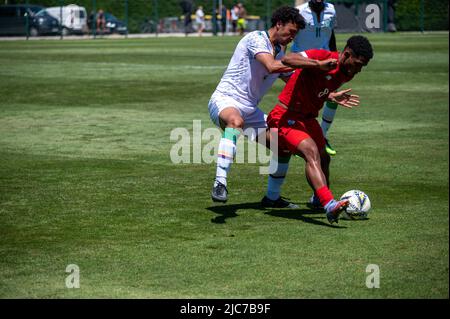 Mallemort, Frankreich. 10.. Juni 2022. MENDEZ Jorge während des Maurice Revello Turniers 2022, Under 21 Festival International Espoirs, 7. und 8. Platz Fußballspiel zwischen Panama U-23 und Komoren U-20 am 10. Juni 2022 im Stade d´Honneur in Mallemort, Frankreich - Foto Florian Frison / DPPI Kredit: DPPI Media/Alamy Live News Stockfoto