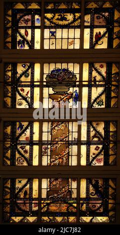 Harry Clarke Buntglasfenster im bewleys Café Dublin Stockfoto