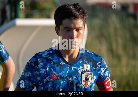 Mallemort, Frankreich. 10.. Juni 2022. Japan Player während des Maurice Revello Turniers 2022, Under 21 Festival International Espoirs, 5. und 6. Platz Fußballspiel zwischen Argentinien U-20 und Japan U-19 am 10. Juni 2022 im Stade d´Honneur in Mallemort, Frankreich - Foto Florian Frison / DPPI Kredit: DPPI Media/Alamy Live News Stockfoto