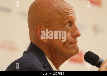 Malaga, Spanien. 10.. Juni 2022. 10. Juni 2022: 10. Juni 2022 (Malaga)Italienischer Fußballschiedsrichter PIERLUIGI COLLINA, Ein LEGENDENSCHIEDSRICHTER Eine Legende des Schiedsverfahrens wird uns die Geheimnisse beibringen, die ihn in der vierten Ausgabe der MARKE Sport Weekend zu einer Weltreferenz gemacht haben (Bild: © Lorenzo Carnero/ZUMA Press Wire) Quelle: ZUMA Press, Inc./Alamy Live News Stockfoto