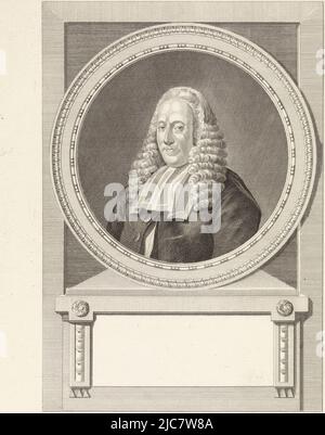 Porträt des Amsterdamer Bürgermeisters Hendrik Danielsz Hooft, Druckerei: Mathias de Sallieth, 1787, Papier, Radierung, Gravur, H 341 mm × B 252 mm Stockfoto