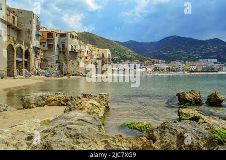 Cefalù Landschaft Stockfoto