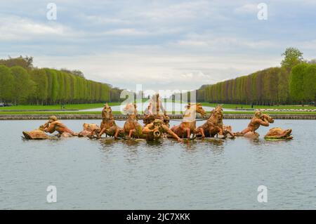 Apollo-Brunnen in den Gärten von Versailles Stockfoto