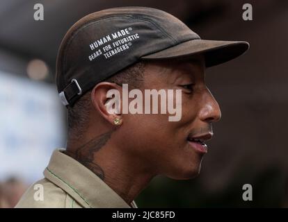 New York, USA. 10.. Juni 2022. Pharrell Williams nimmt am Gespräch der Geschichtenerzähler während des Tribeca Film Festivals im BMCC Teil.Quelle: SIPA USA/Alamy Live News Stockfoto