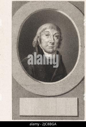 Porträt des Dichters Arend Fokke Simonsz., Druckerei: Ludwig Gottlieb Portman, Mittler Zeichner: Hendrik Willem Caspari, Amsterdam, 1805, Papier, H 219 mm × B 141 mm Stockfoto