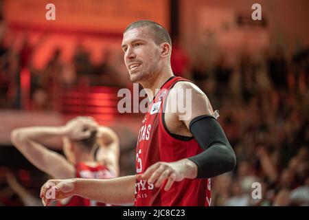 2022-06-07. Litauische Basketball-Liga. Rytas - Lietkabelis - 79:76 Uhr. Stockfoto