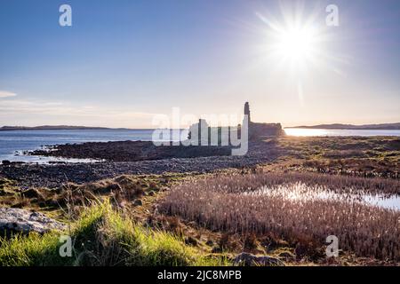 McSwynes Castle befindet sich in St. Johns Point in der Grafschaft Donegal - Irland Stockfoto